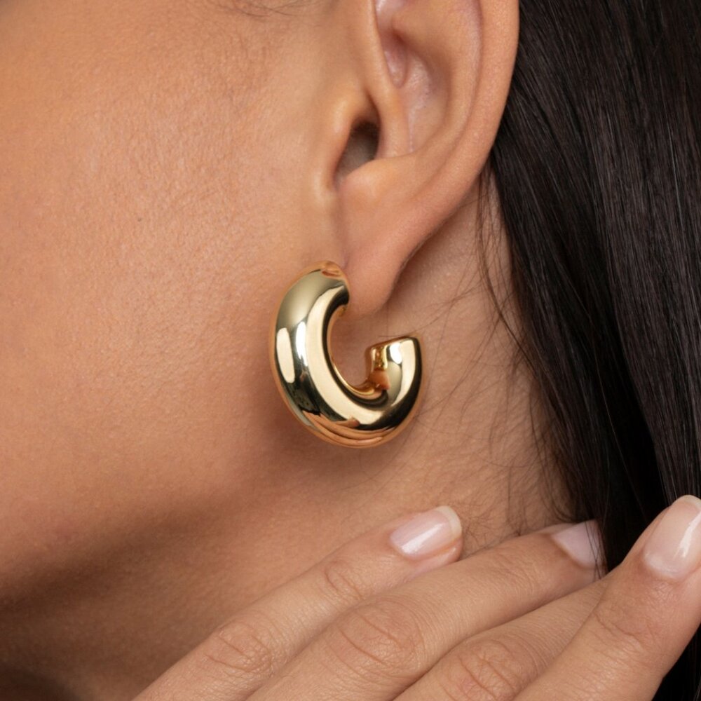 1" Gold hoops
